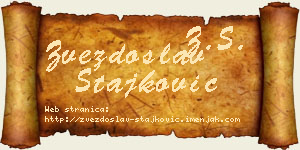 Zvezdoslav Stajković vizit kartica